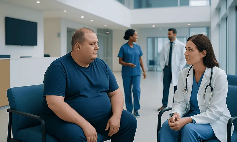 Patient consultation with healthcare professionals at Acibadem Hospital.
