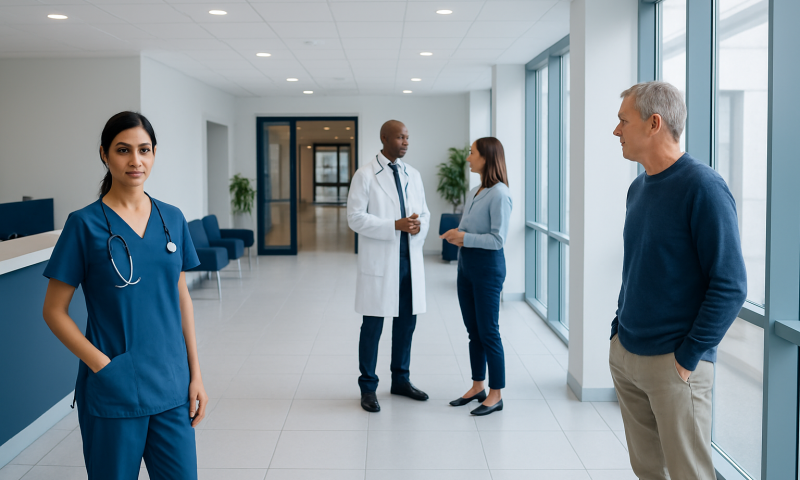Do antibiotics make you pee more: Common Causes, Warning Signs, and When to See a Doctor 5 Healthcare professionals and a patient in a modern hospital corridor.