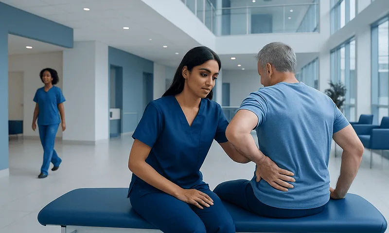 Chiropractic consultation for sciatica pain at Acibadem Hospitals Group.