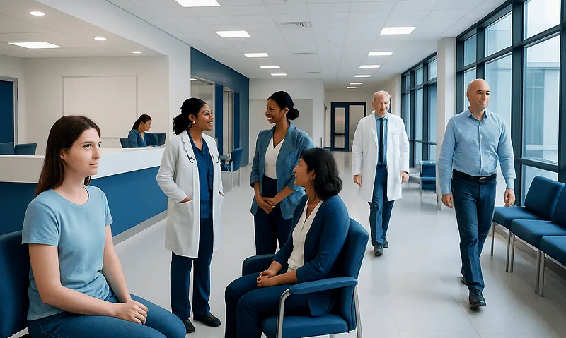 Does Milk Cause Constipation? A Doctor-Reviewed Answer 16 Medical team consulting in a hospital corridor with patients and staff.