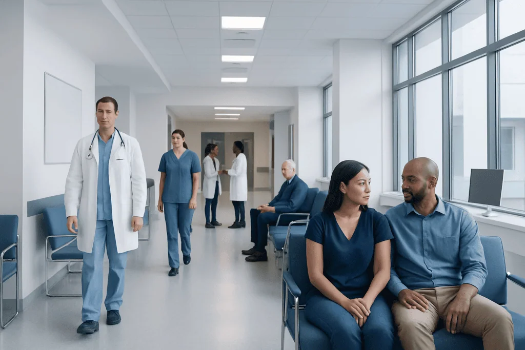 Turmeric Benefits Sexually: What Patients Need to Know 1 Hospital corridor with doctors and patients in a modern medical facility.