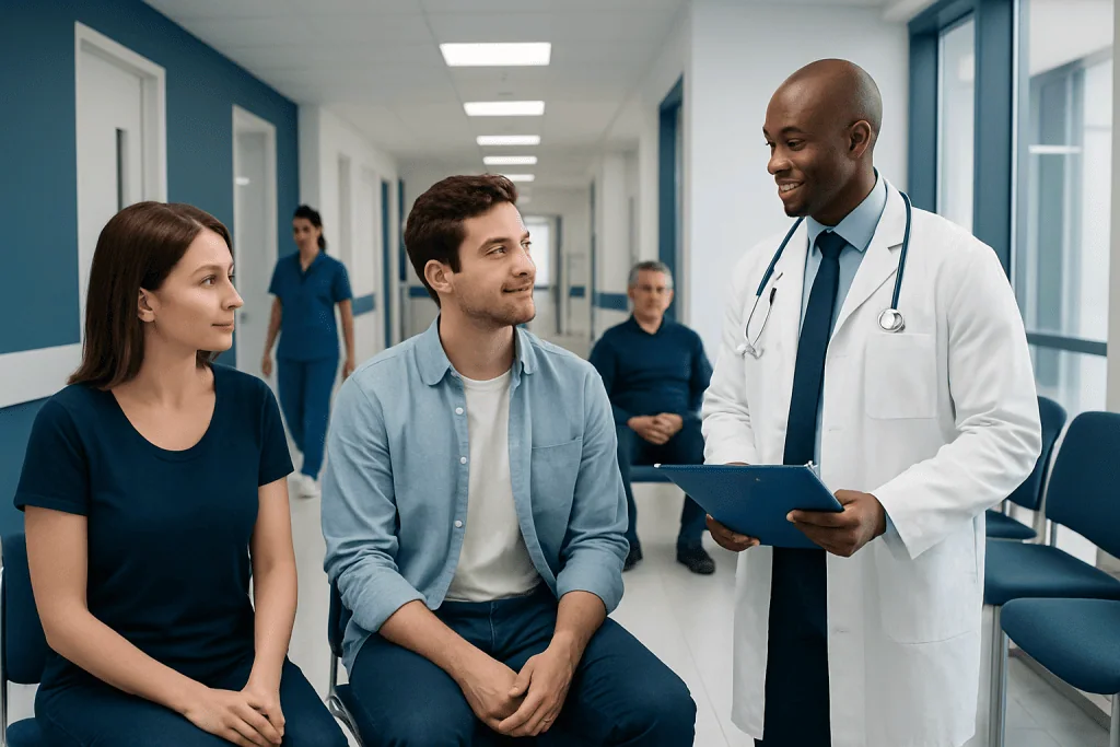 Do Vegetarians Eat Fish? A Doctor-Reviewed Answer 1 Doctor consulting with patients in a hospital corridor.