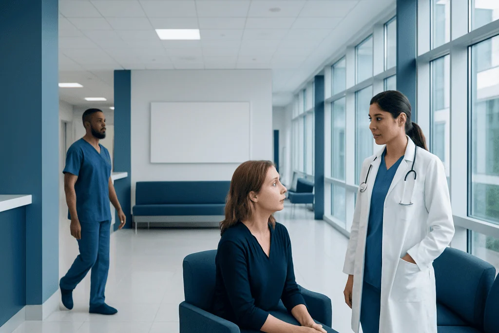 Does Azithromycin Treat Strep? Here Is What the Evidence Says 1 Doctor consulting a patient in a modern hospital corridor.