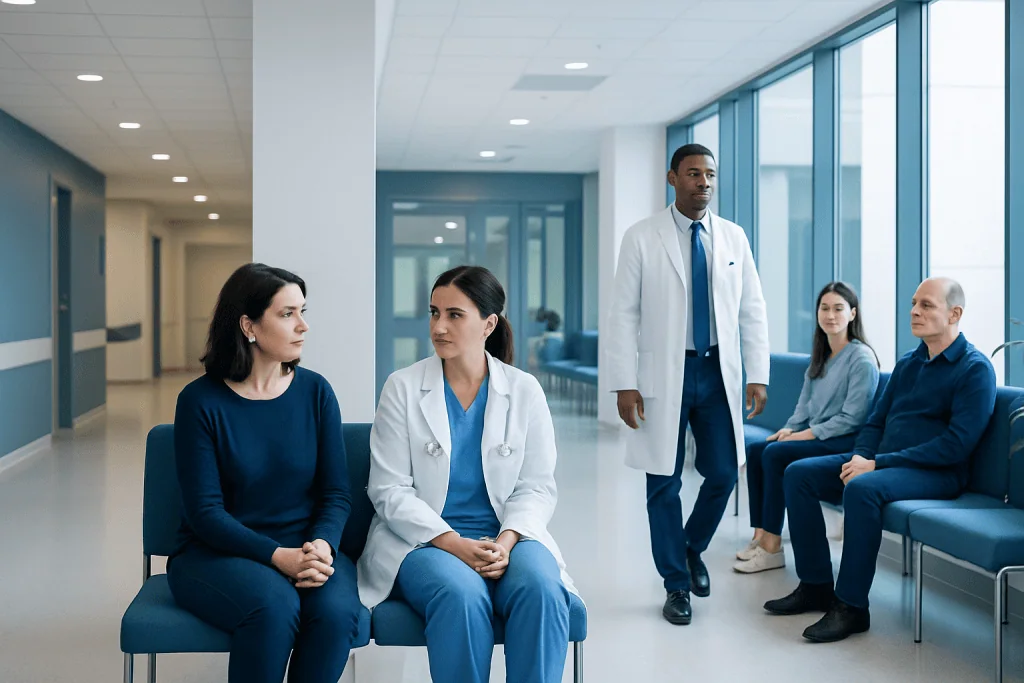 Does Benadryl Help with Anxiety? A Doctor-Reviewed Answer 1 Medical professionals and patients in a hospital waiting area.
