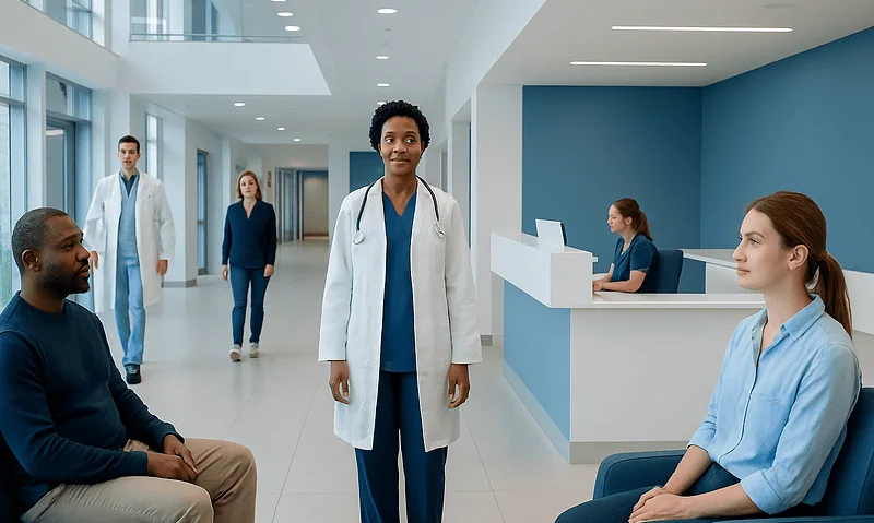 Does Broccoli Have Fiber? Causes, Explanations, and Next Steps 8 Healthcare professionals and patients in a modern hospital corridor.