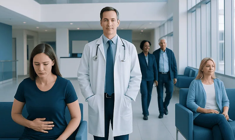 Does throwing up help gerd: Common Causes, Warning Signs, and When to See a Doctor 8 Doctor with patients in a hospital waiting area.