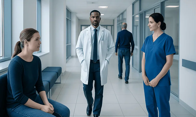 How Long Does Mono Last? A Doctor-Reviewed Answer 13 Medical professionals and patient in hospital corridor at Acibadem Hospitals Group.