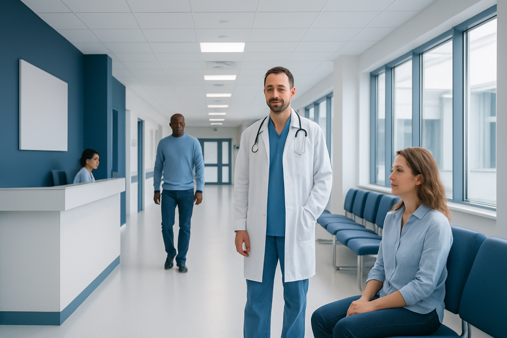 Caesar Salad Calories: What the Clinical Research Actually Says 1 Medical professionals and patient in a modern hospital corridor.