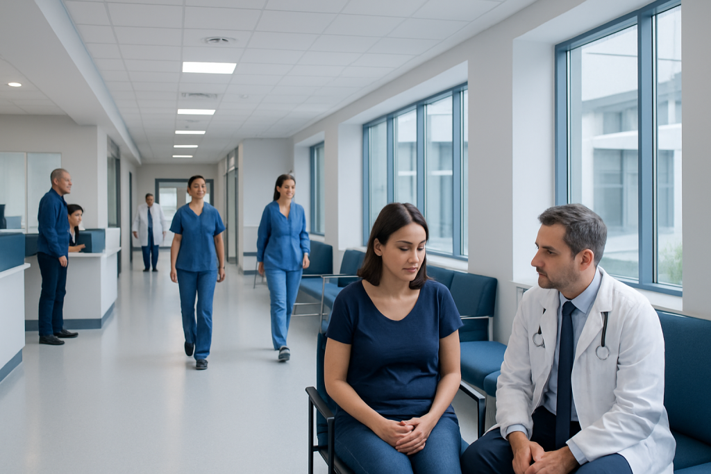 Is a Bladder Infection an STD? A Doctor-Reviewed Answer 1 Doctor consulting with a pregnant woman in a hospital corridor.