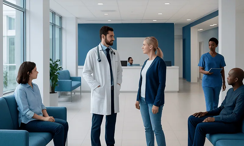 Is Cabbage Good for You? Causes, Explanations, and Next Steps 3 Doctor consulting with female patient in hospital waiting area.