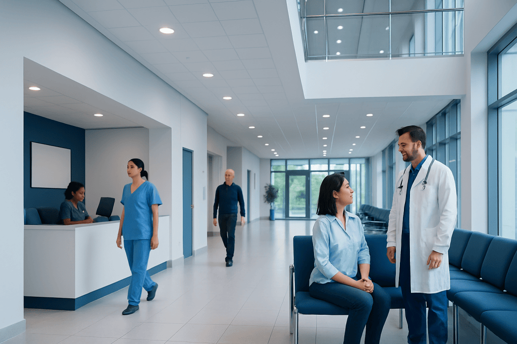 Is Corn Good for You? Here Is What the Evidence Says 1 Healthcare professionals and patients in a modern hospital corridor.