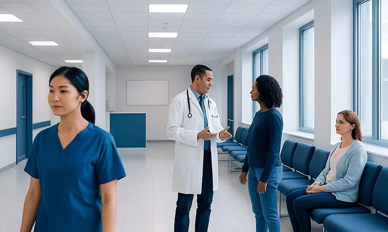 Is Tea a Diuretic? A Doctor-Reviewed Answer 15 Doctor consulting with a patient in a hospital corridor.