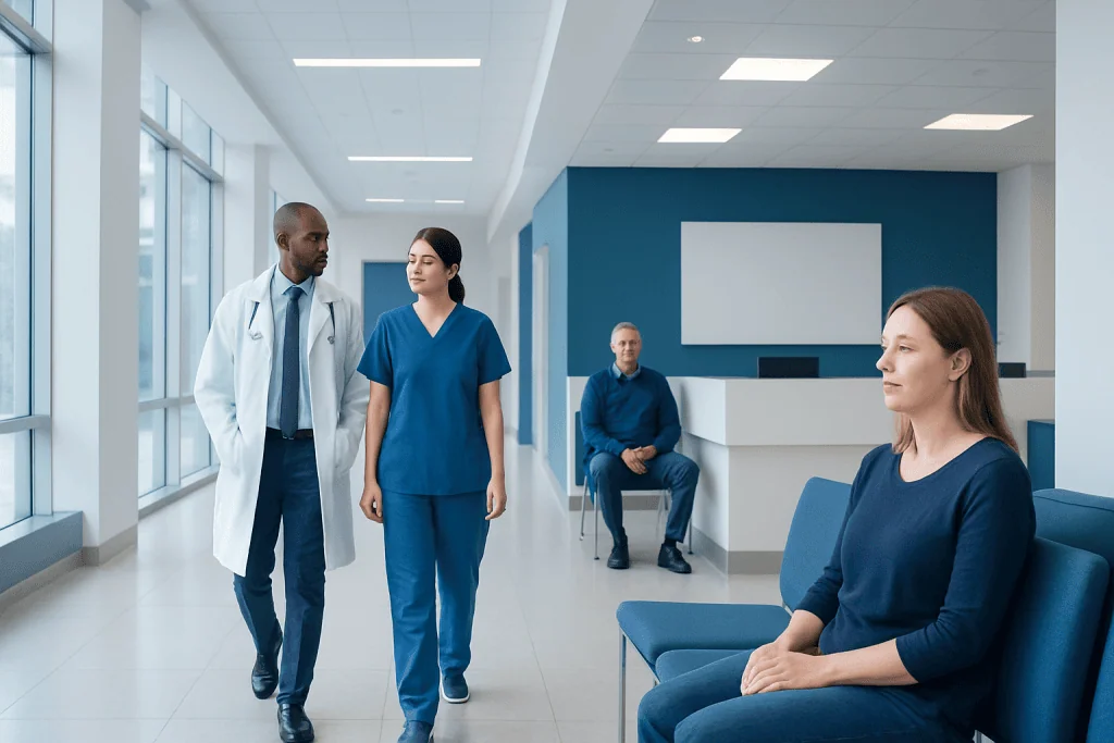 Natural Ozempic: Evidence-Based Options and When to See a Doctor 1 Patients and healthcare professionals in a modern hospital waiting area.