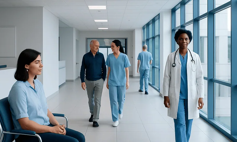 Is Tilapia Good for You? Here Is What the Evidence Says 5 Healthcare professionals and patients in a modern hospital corridor.