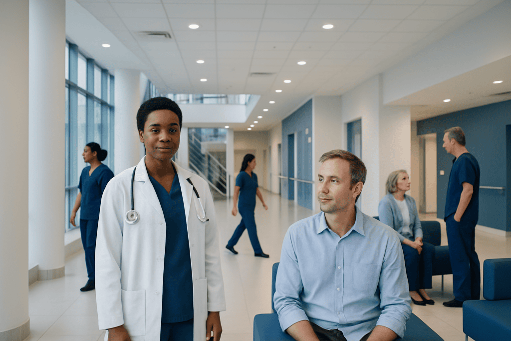 Metamucil vs Miralax: Key Differences and How Doctors Tell Them Apart 1 Healthcare professionals and patients in a modern hospital corridor.