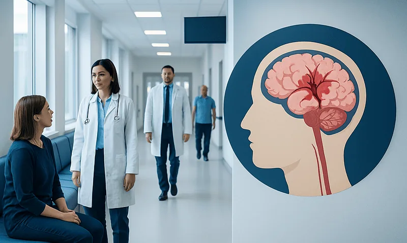 Medical consultation about stroke and brain health at Acibadem Hospital.