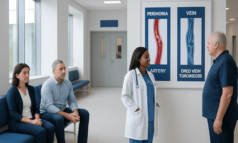 Medical consultation on peripheral artery disease and deep vein thrombosis.