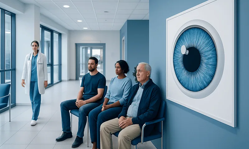 What Is the Colored Part of the Eye Called? Here Is What the Evidence Says 17 Eye health consultation at Acibadem Hospitals Group with eye chart artwork.