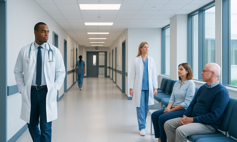 Is Amoxicillin the Same As Penicillin? Causes, Explanations, and Next Steps 5 Medical consultation in a hospital corridor with doctors and patients.