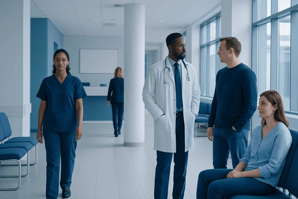 How Long Does It Take to Break a Habit? A Doctor-Reviewed Answer 1 Medical professionals and patient in hospital corridor at Acibadem Hospitals Group.