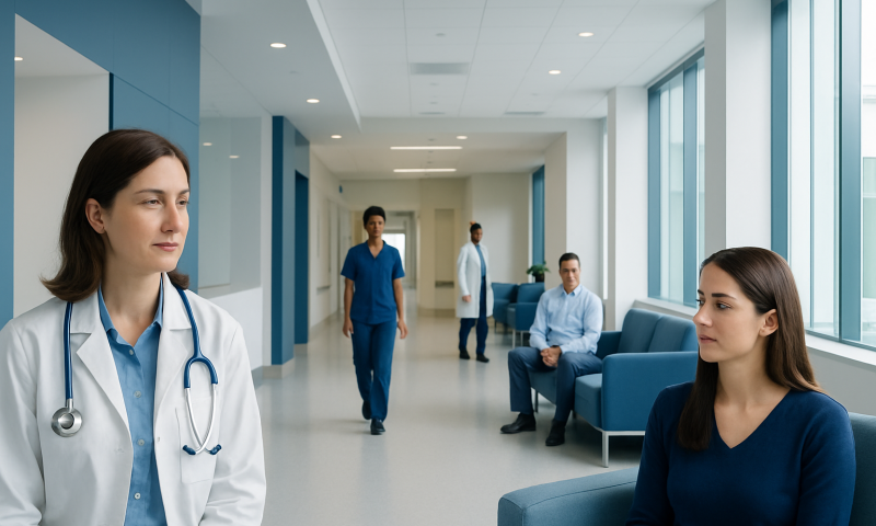 Can Endometriosis Kill You? A Doctor-Reviewed Answer 15 Medical professionals and patients in a modern hospital corridor.