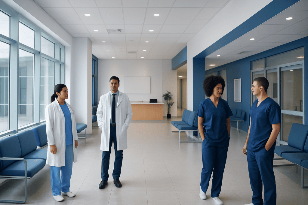 How Long Does Sushi Last in the Fridge? Here Is What the Evidence Says 1 Medical staff in hospital corridor with blue and white decor.
