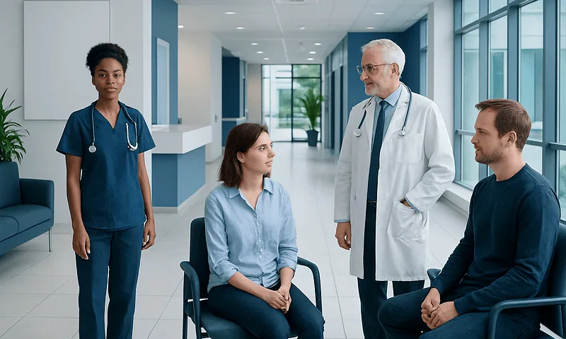 Butt Plug — Explained by Medical Evidence, Not Myths 14 Medical consultation in a hospital with healthcare professionals and patients.