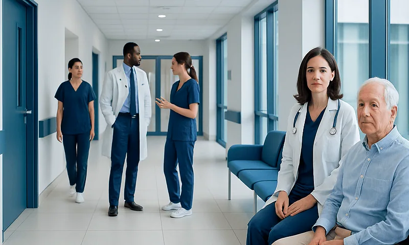Diuretic: What Patients Need to Know 10 Medical team and patient in hospital corridor at Acibadem Hospitals Group.