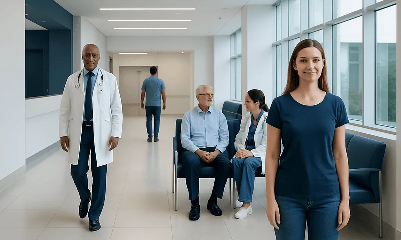 Fast metabolism: A Complete Medical Guide for Patients 13 Diverse medical team and patient in modern hospital corridor.