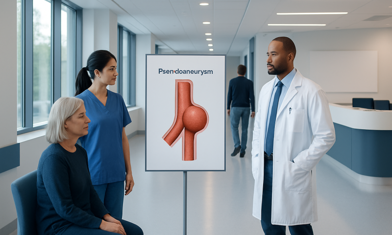 Medical consultation on pseudoaneurysm at Acibadem Hospitals Group.