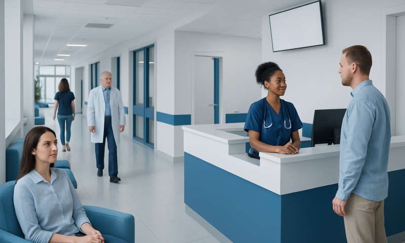 ALT Blood Test: What Your Results Mean and When to Act 9 Modern hospital reception area with staff and patients.