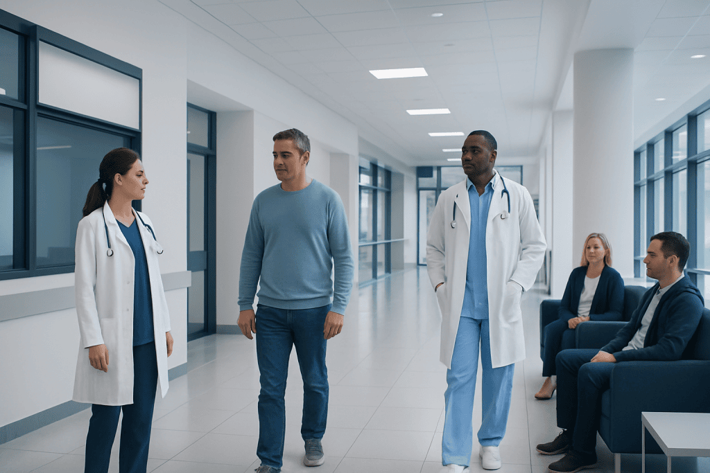 Yarrow Benefits: A Complete Medical Overview 1 Medical team consulting in a hospital corridor with patients waiting.