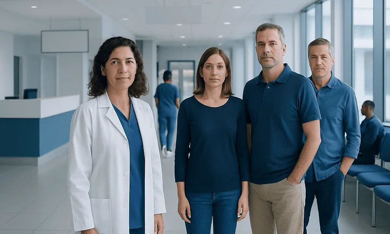 Medical team at Acibadem Hospital ready to assist patients.
