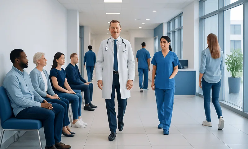 Blackstrap Molasses: A Complete Medical Overview 15 Medical team and patients in a hospital corridor at Acibadem Hospitals Group.