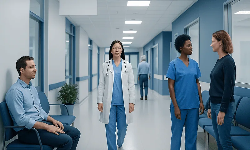Boofing — Explained by Medical Evidence, Not Myths 4 Medical staff and patient in hospital corridor at Acibadem Hospitals Group.