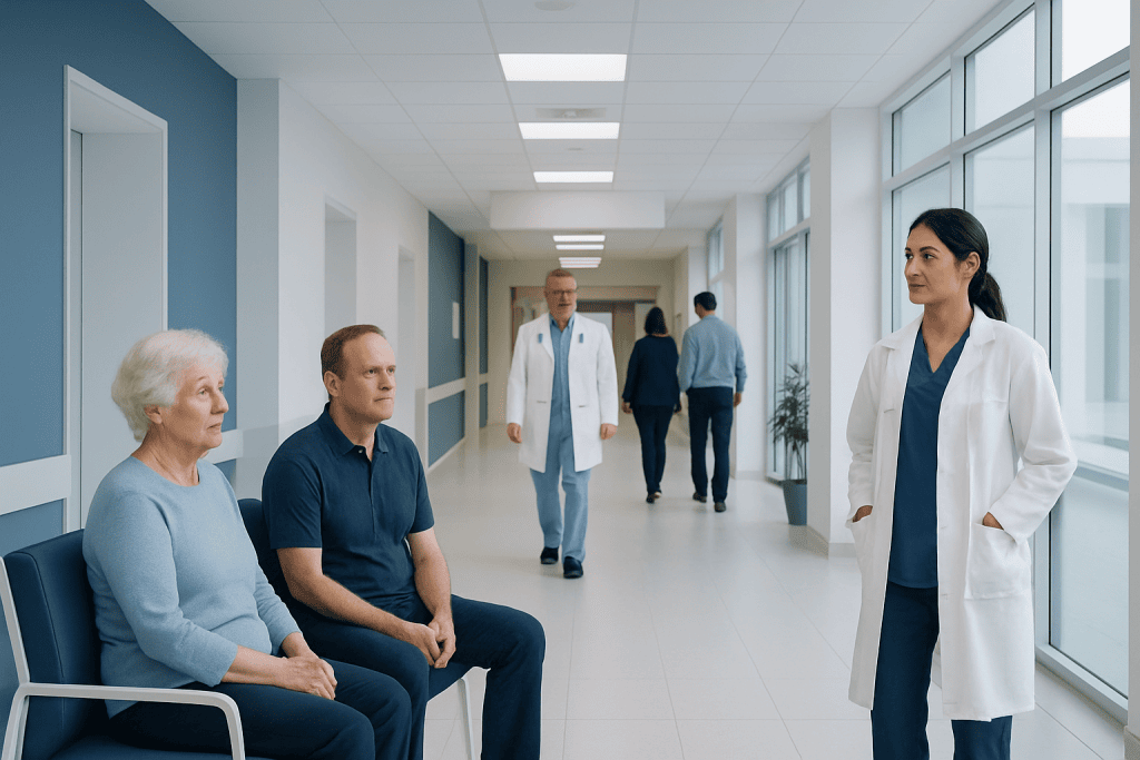 Degenerative Disease Definition: What Doctors Mean by Progressive Nerve Damage 1 Doctor consulting elderly patient in hospital corridor.