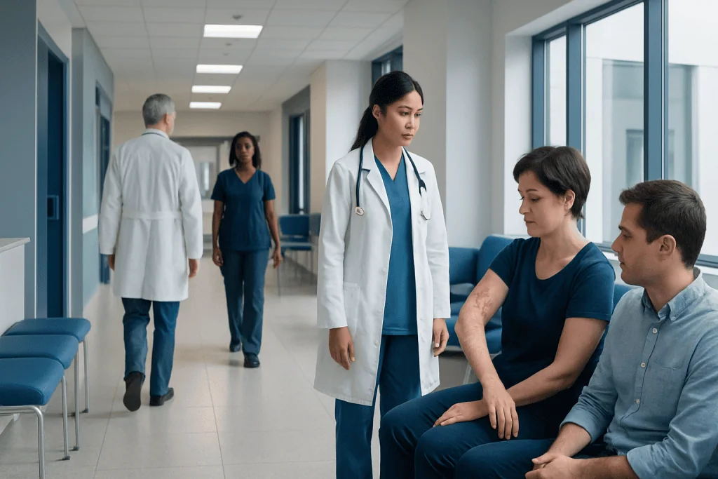 Lymphoma Rash Explained: Common Triggers and Red Flags 1 Medical consultation at Acibadem Hospital with healthcare professionals and patients.