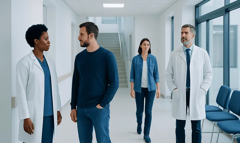 What is lymphomatous? A Doctor-Reviewed Answer 5 Medical team discussing patient care in hospital corridor.