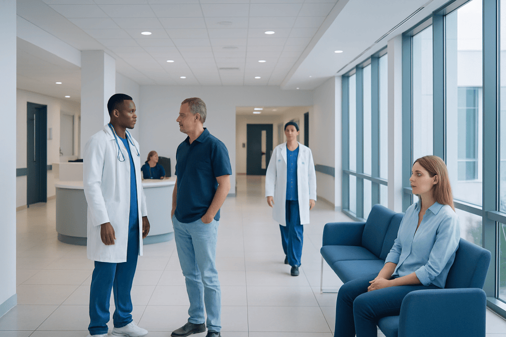 Doxy Antibiotic for Lyme Disease: What It Treats, How It Works, and What to Watch For 1 Medical professionals and patient in hospital corridor at Acibadem Hospitals Group.