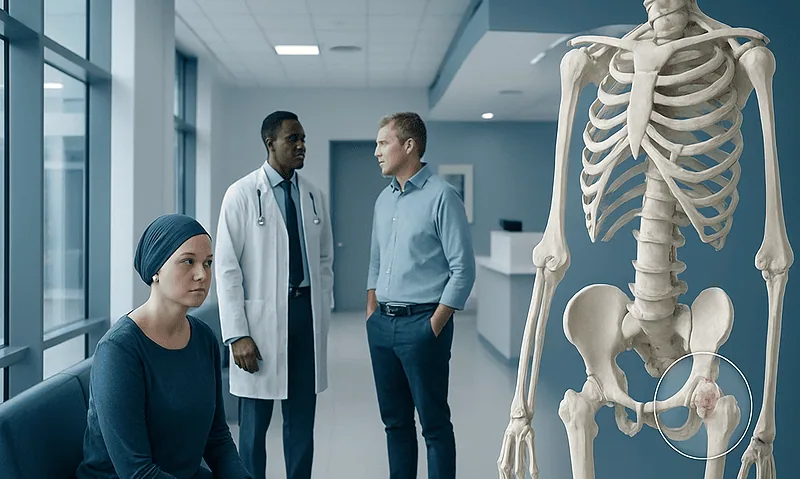 Medical consultation with a focus on bone health and potential sarcoma signs.