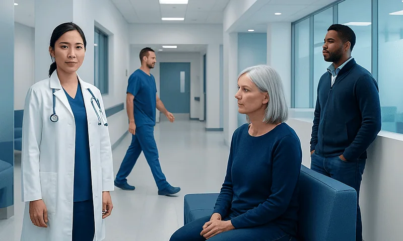 Fennel Seeds: A Complete Medical Overview 14 Medical team consulting with a patient in a hospital corridor.