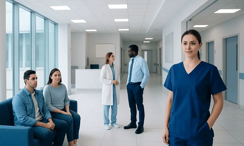 Flagyl and — Explained by Medical Evidence, Not Myths 5 Healthcare professionals and patients in a modern hospital corridor.