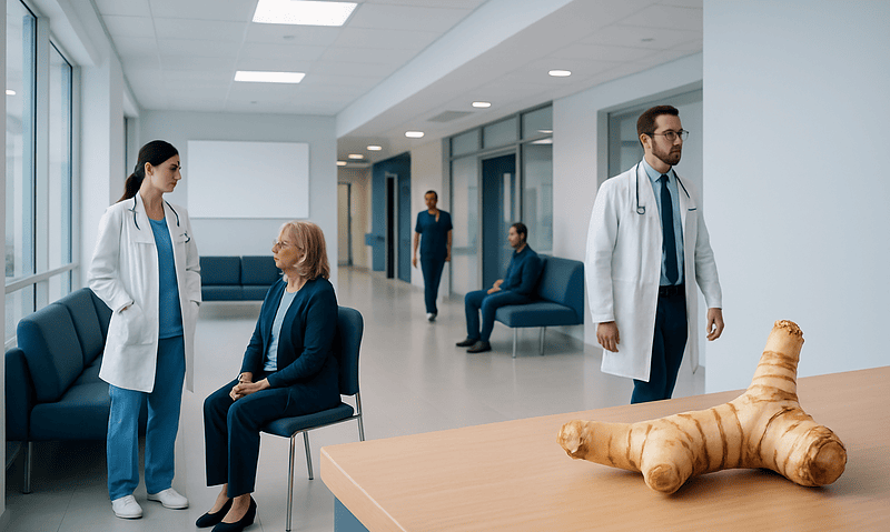 Medical consultation at Acibadem Hospital with doctors and patient.