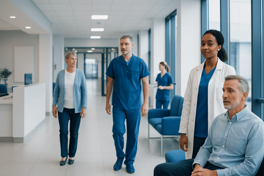 Geodon: What Patients Need to Know 1 Medical team and patients in a hospital corridor at Acibadem Hospitals Group.