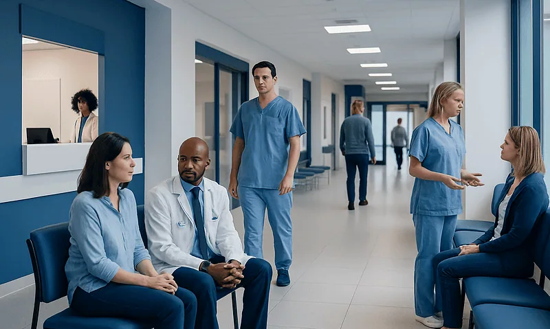 Medical team waiting area at Acibadem Hospitals Group in Istanbul.