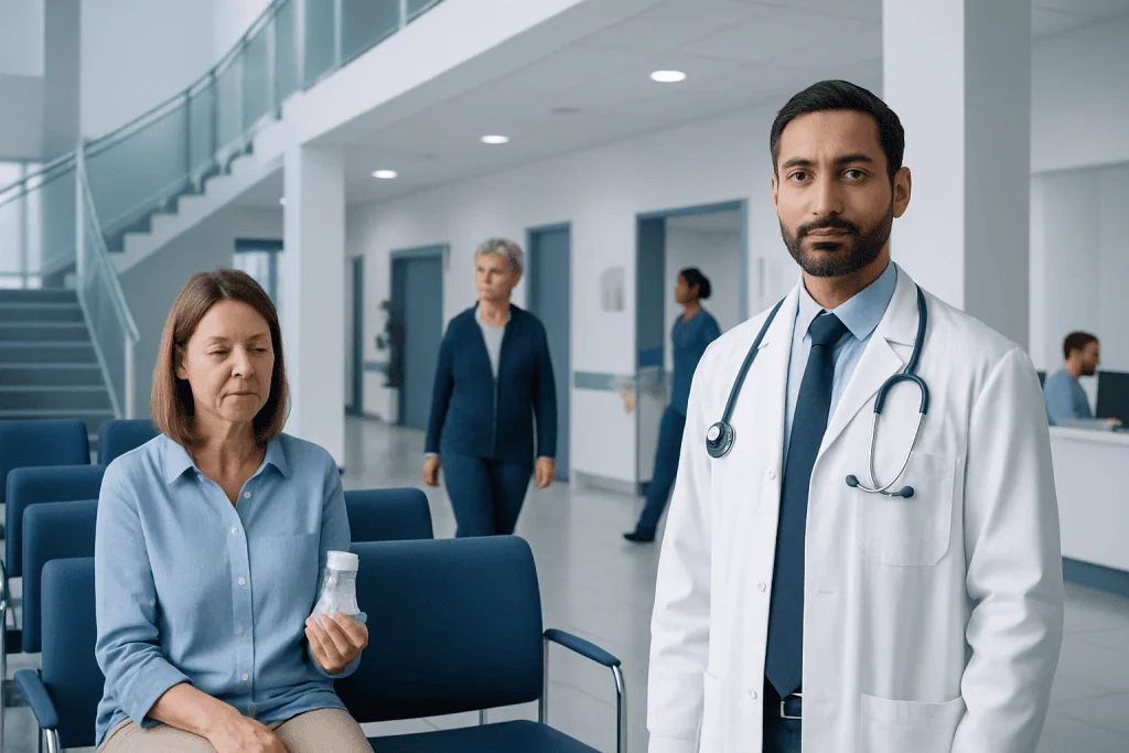 Hypothyroidism Medication: What It Treats, How It Works, and What to Watch For 1 Doctor consulting a patient in a hospital waiting area.