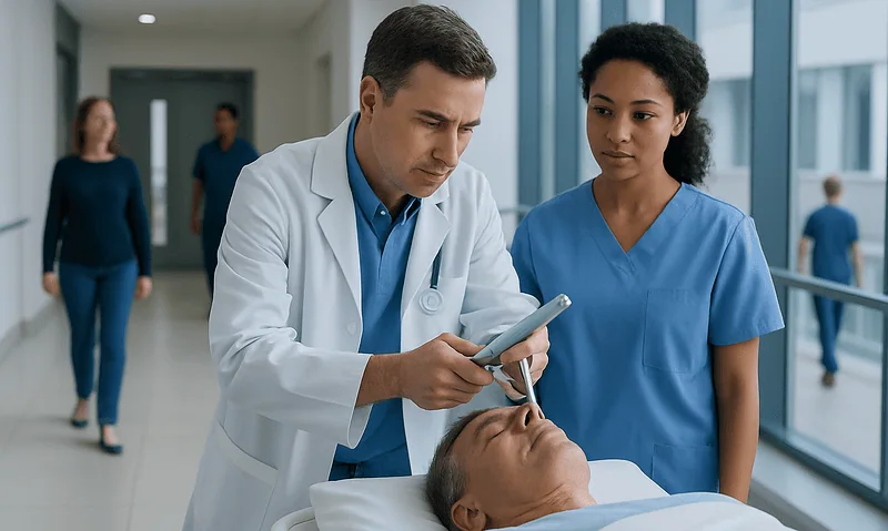 Intubation — Explained by Medical Evidence, Not Myths 15 Medical team preparing for intubation in a hospital setting.