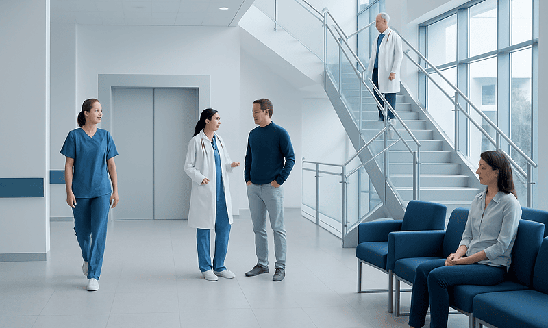 What Is Invert Sugar? Causes, Explanations, and Next Steps 2 Hospital staff and patient in a modern medical facility.
