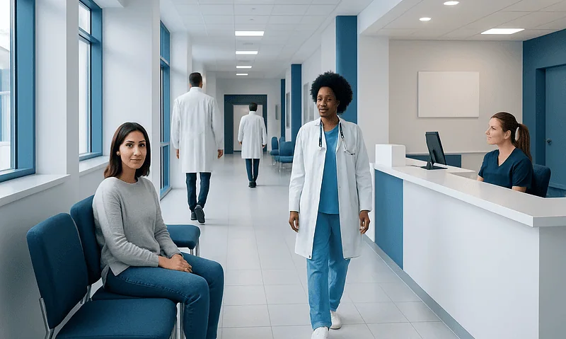 What is lupus? A Doctor-Reviewed Answer 9 Medical staff and patients in a modern hospital corridor.