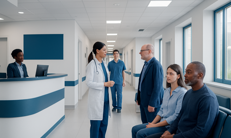 Torus Palatinus: An Evidence-Based Guide for Patients 18 Medical staff consulting patients in a modern hospital corridor.
